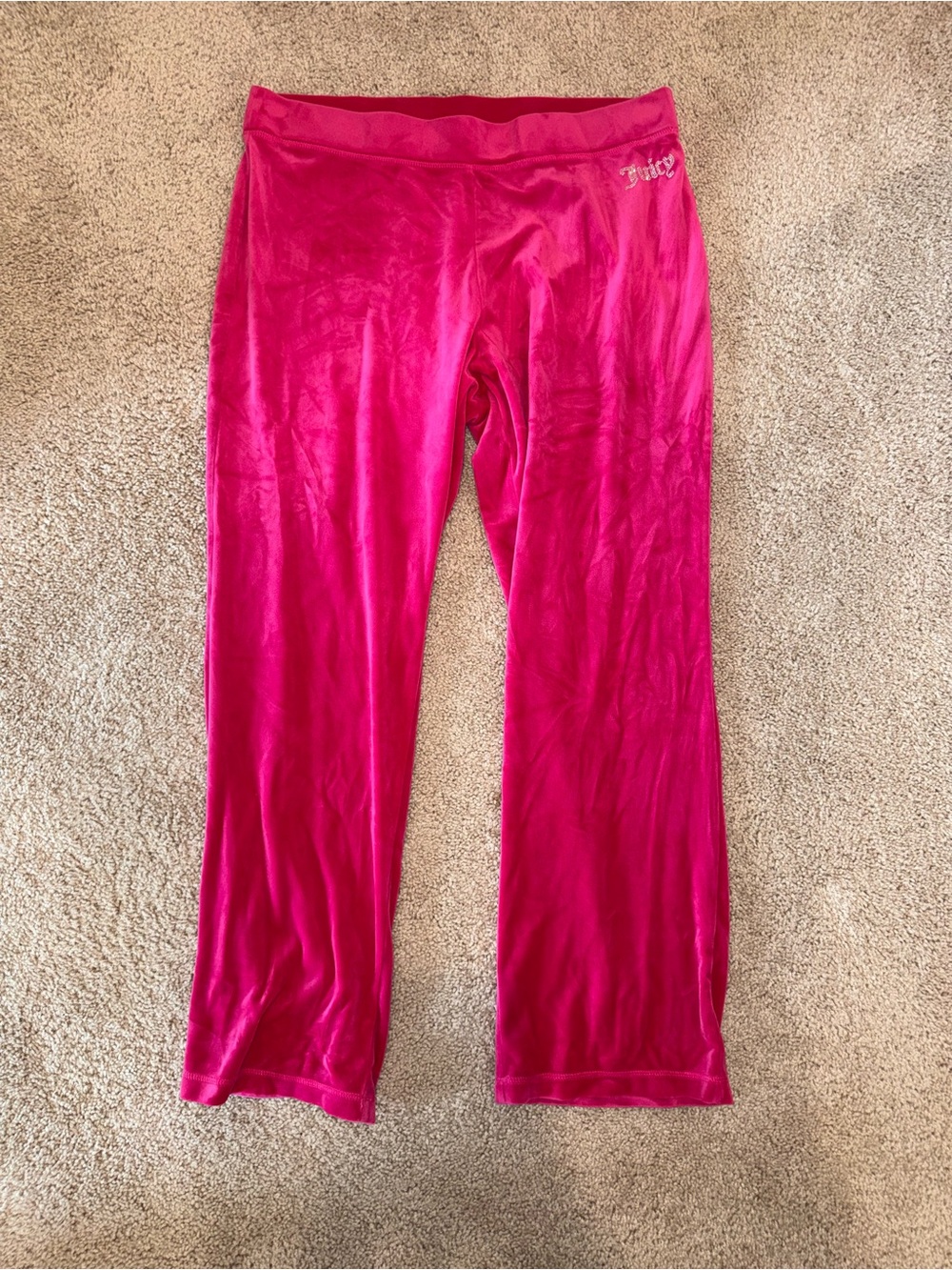 Juicy Couture Hot Pink Velour Track Pants